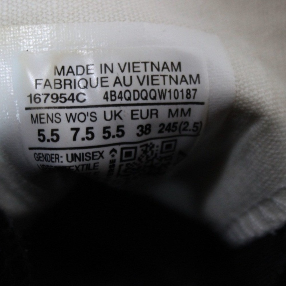 Converse Fear of God Essentials Chuck 70 Hi Black White Mens 5.5 Womens 7.5 - Picture 11 of 13